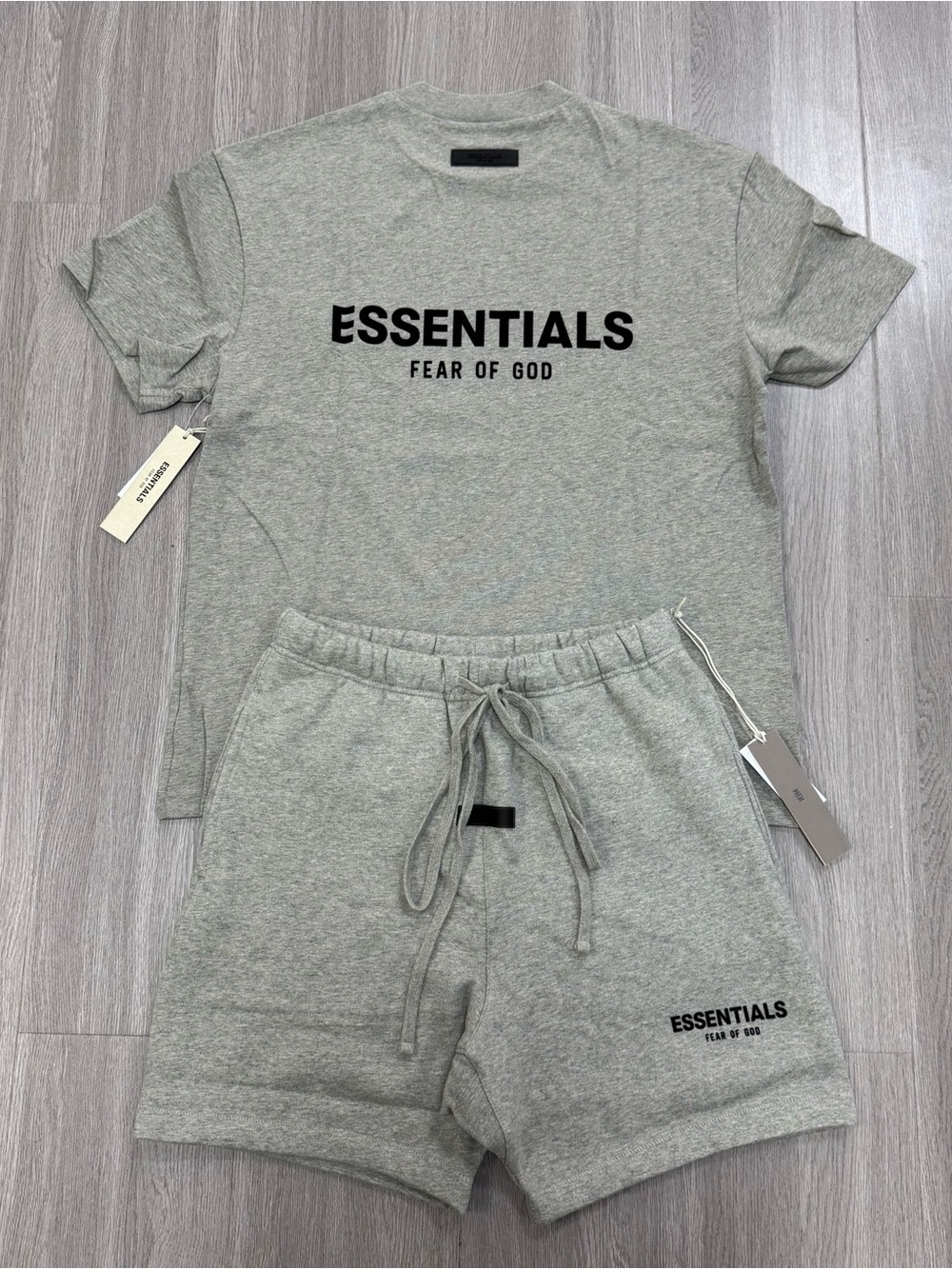Authentic Fear Of God ESSENTIALS Unisex Set Grey
